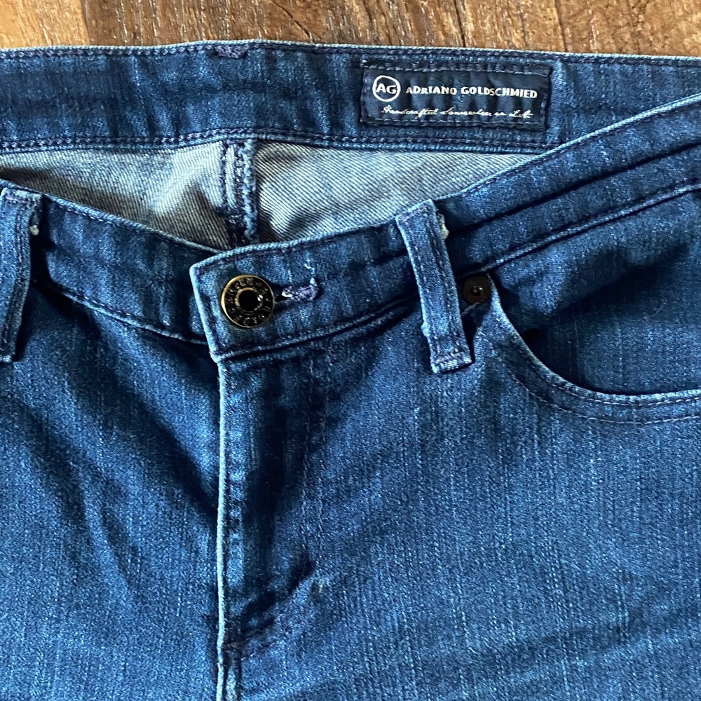 Ag Adriano Goldschmied Dark Blue High-Rise Denim